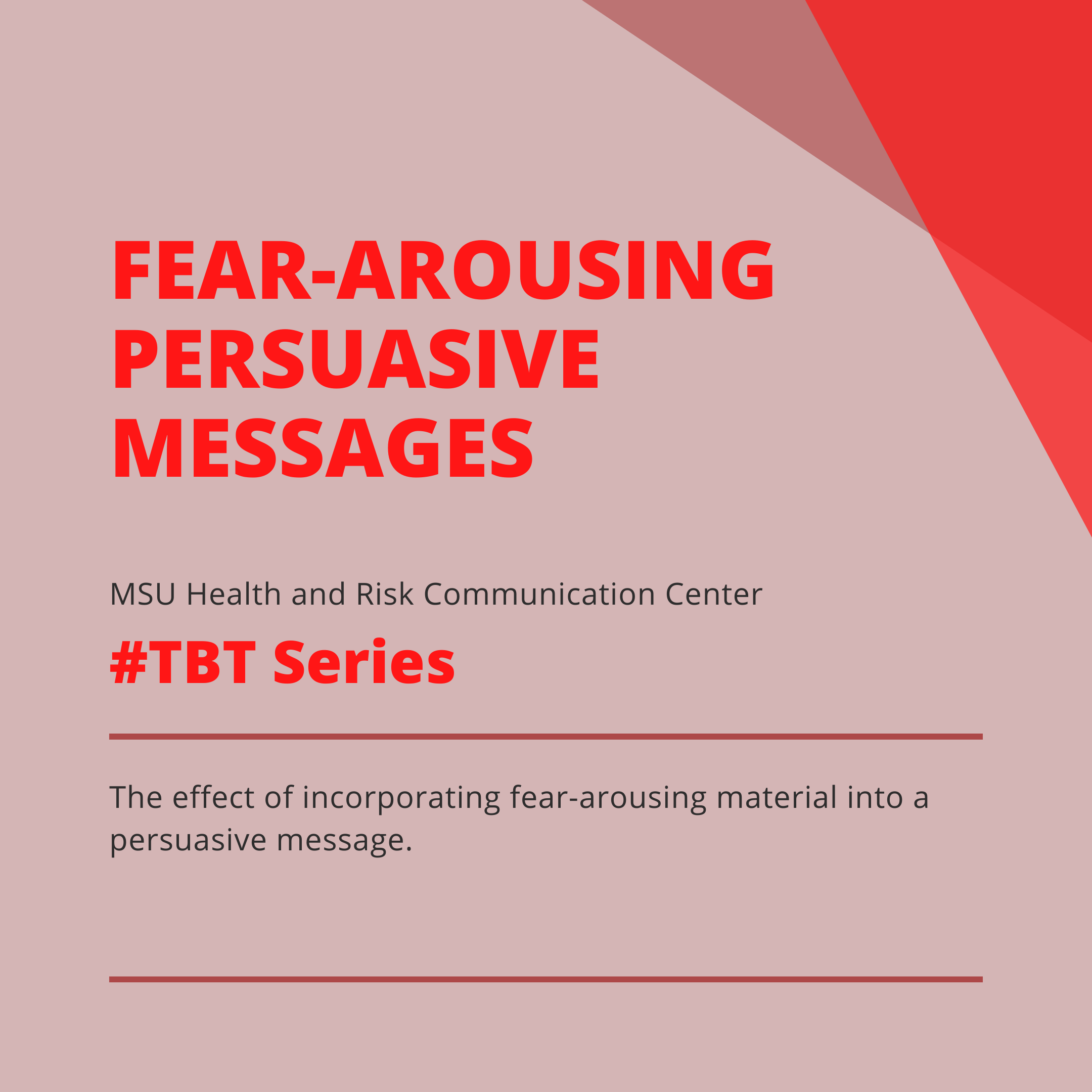Fear-Arousing Persuasive Messages