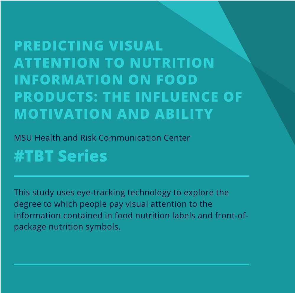 Predicting Visual Attention to Nutrition Information on Food Products: The Influence of Motivation and Ability