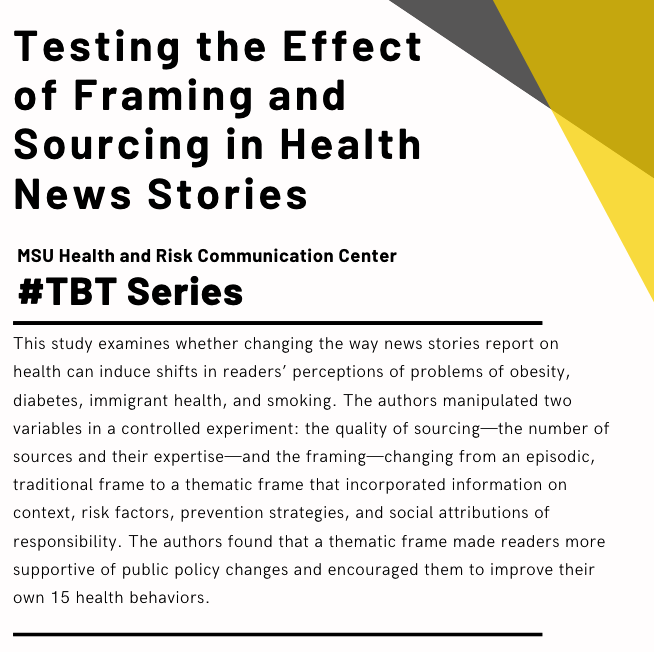 Testing the Effect and Sourcing in Health News Stories
